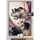 Quadro Decorativo Abstrato Flor em Estilo de Pintura