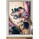 Quadro Decorativo Abstrato Flor em Estilo de Pintura