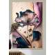 Quadro Decorativo Abstrato Flor em Estilo de Pintura