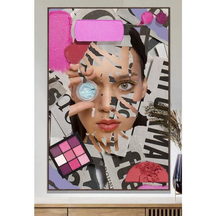 Quadro Decorativo Abstrato Detalhes de Maquiagem