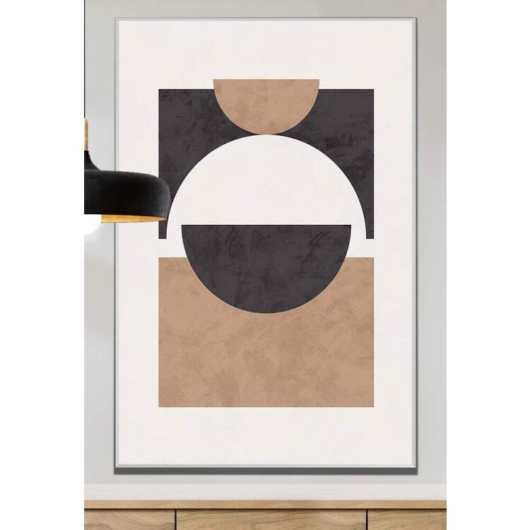 Quadro Decorativo Abstrato Formas em Tons Marrons