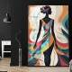 Quadro Decorativo Abstrato Detalhes em Vestido de Mulher