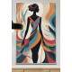 Quadro Decorativo Abstrato Detalhes em Vestido de Mulher