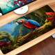 Mouse Pad 70x30cm Arara em Paisagem Esbelta Iluminada