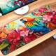 Mouse Pad 70x30cm Arara em Flores