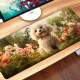 Mouse Pad 70x30cm Cachorro Fofo em Lindo Jardim