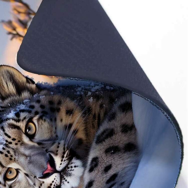 Mouse Pad 70x30cm Leopardo no Gelo