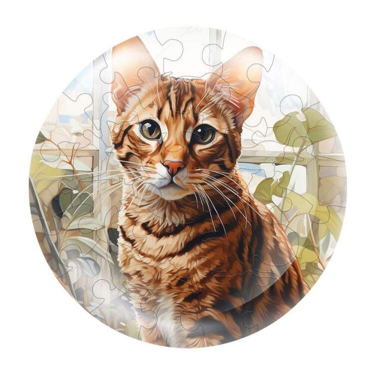 Quebra Cabea Kids Filhote de Gato Amarelo Bengal