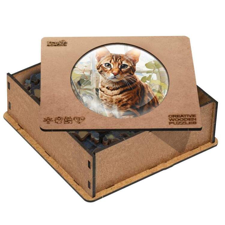 Quebra Cabea Kids Filhote de Gato Amarelo Bengal