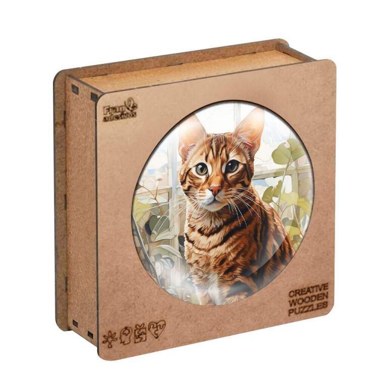 Quebra Cabea Kids Filhote de Gato Amarelo Bengal