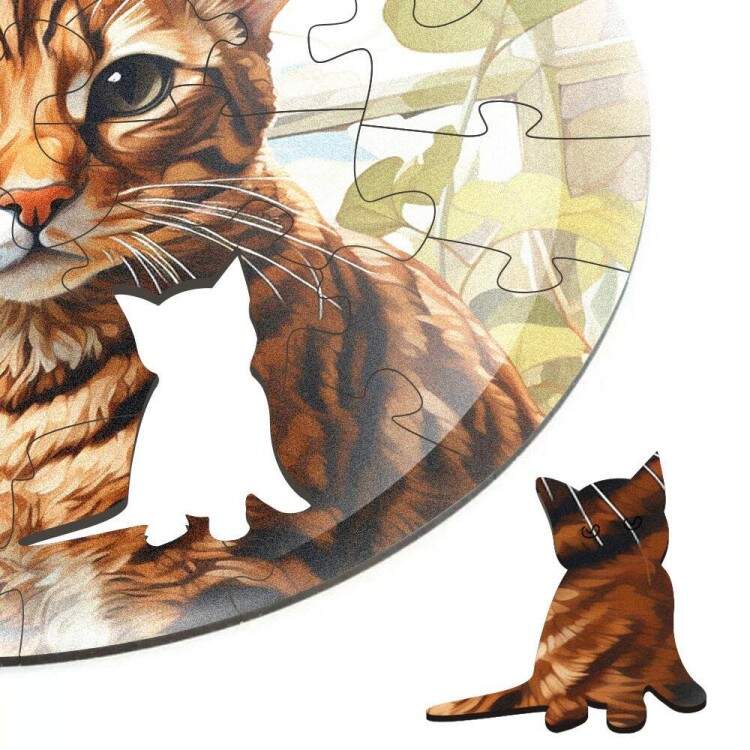 Quebra Cabea Kids Filhote de Gato Amarelo Bengal