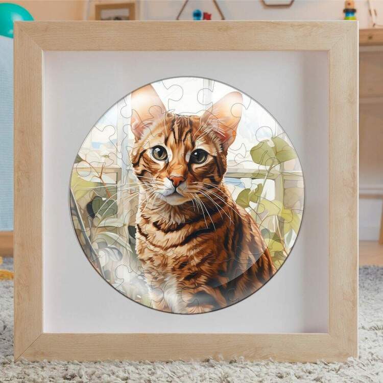 Quebra Cabea Kids Filhote de Gato Amarelo Bengal