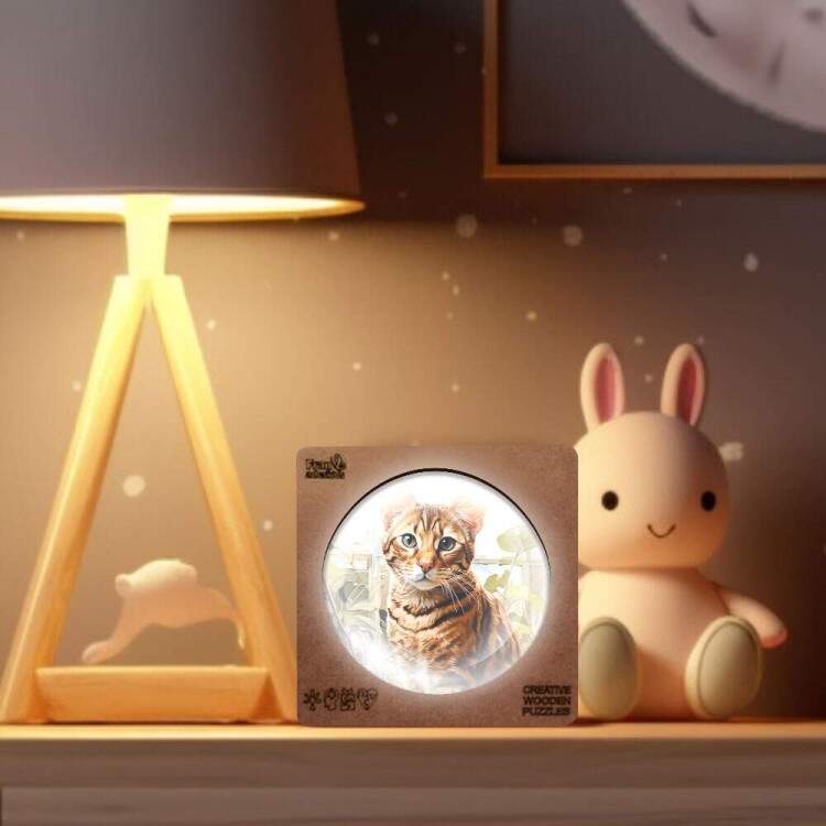 Quebra Cabea Kids Filhote de Gato Amarelo Bengal