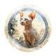 Quebra Cabe�a Kids Filhote de Gato Sphynx em Desenho
