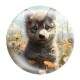 Quebra Cabe�a Kids Filhote de Lobo Baby em Jardim