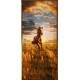 Adesivo de Porta Cavalo Correndo ao P�r do Sol