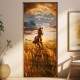 Adesivo de Porta Cavalo Correndo ao P�r do Sol