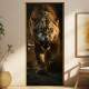 Adesivo de Porta Smilodon Extinto Perseguindo Sua Presa