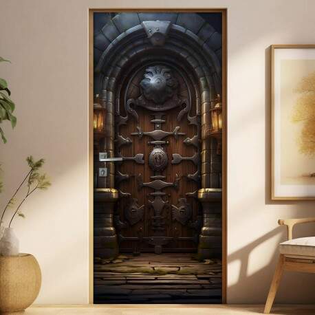 Adesivo de Porta Antiga Estilo Medieval
