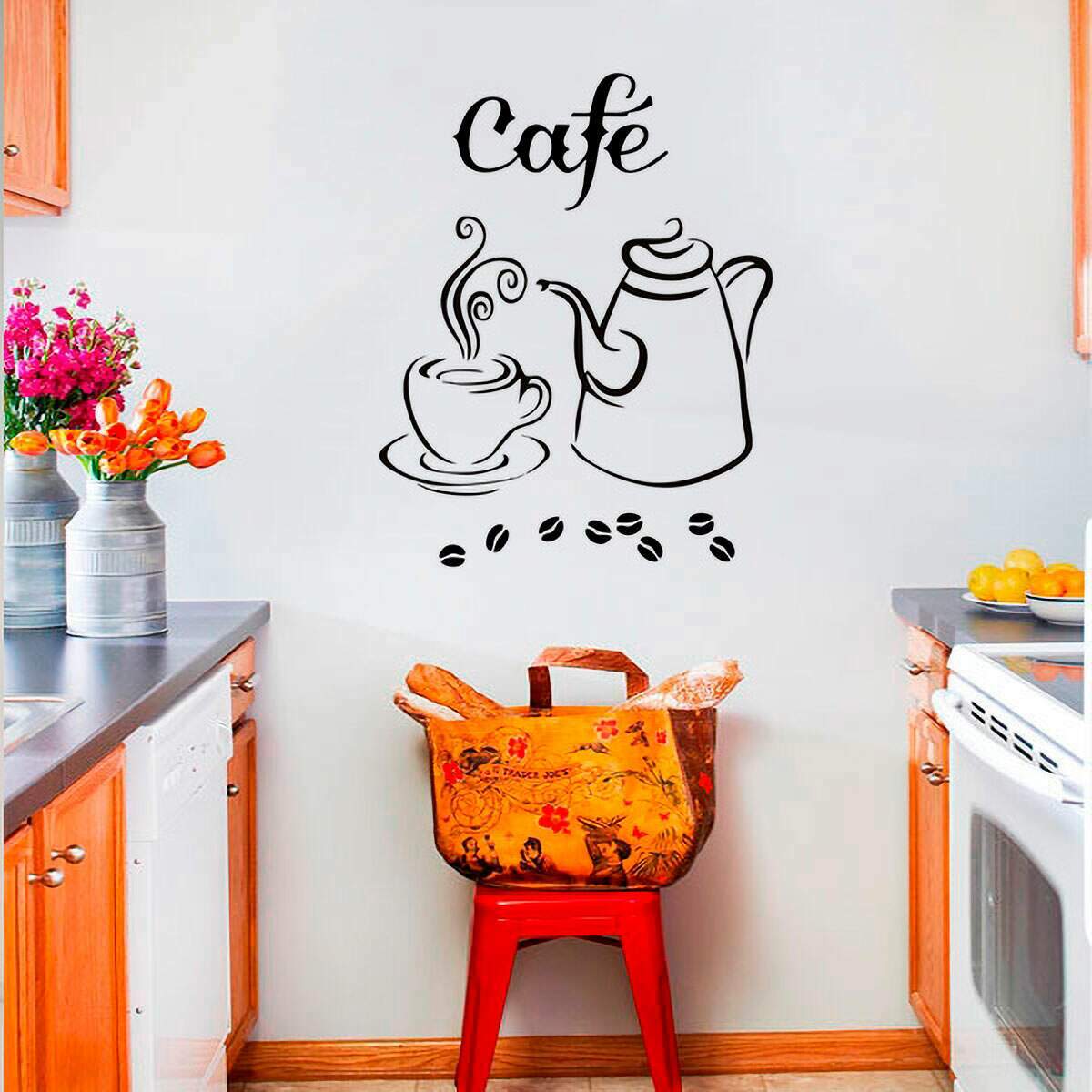 Adesivo Decorativo para Cozinha Hora do Caf�