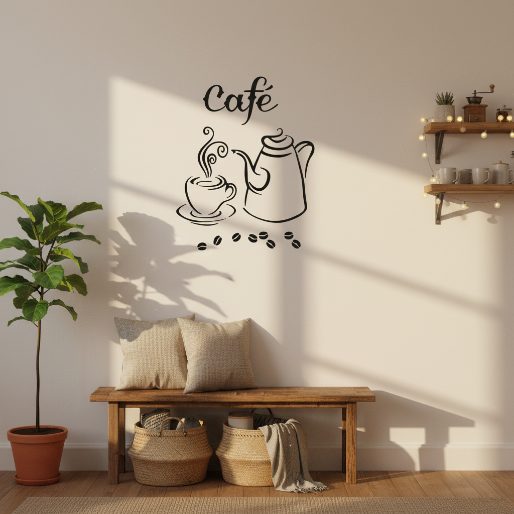 Adesivo Decorativo para Cozinha Hora do Caf
