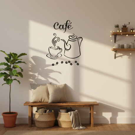Adesivo Decorativo para Cozinha Hora do Caf