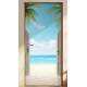 Adesivo de Porta Portal Se Abrindo Para uma Bela Praia