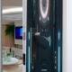 Adesivo de Porta Portal Futurista Aero-Nave com Painel Neon