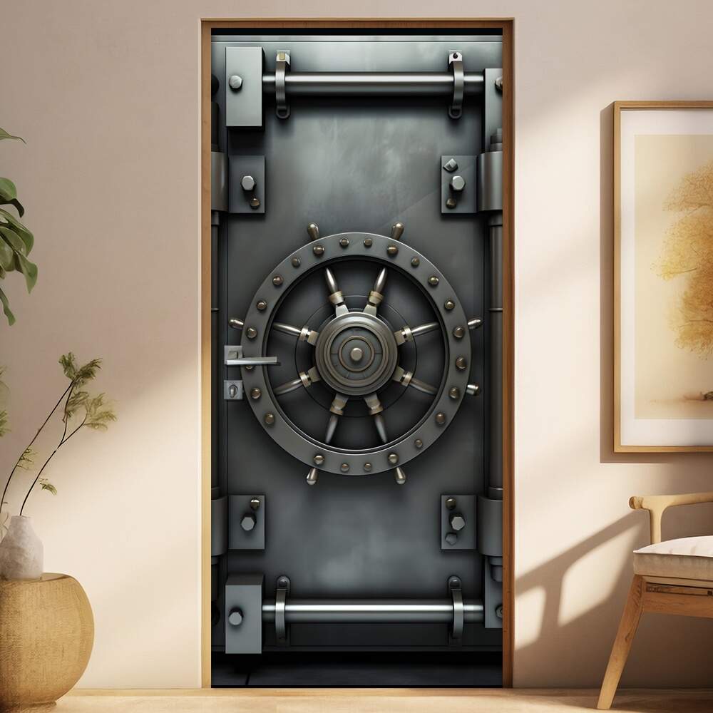 Adesivo de Porta Porta Reforada de Cofre de Banco