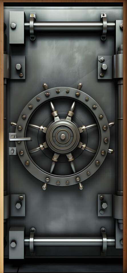 Adesivo de Porta Porta Reforada de Cofre de Banco