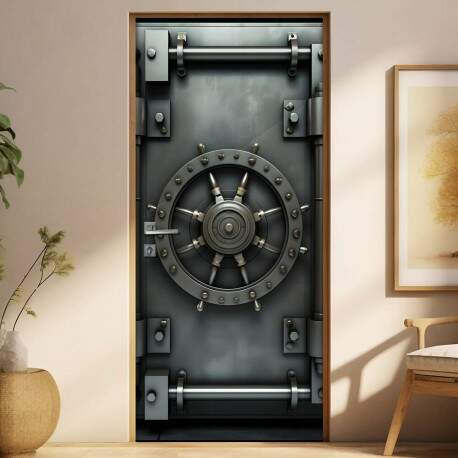 Adesivo de Porta Porta Reforada de Cofre de Banco