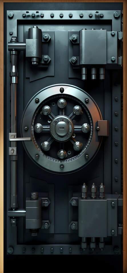Adesivo de Porta Estilo Porta Reforada de Cofre de Banco