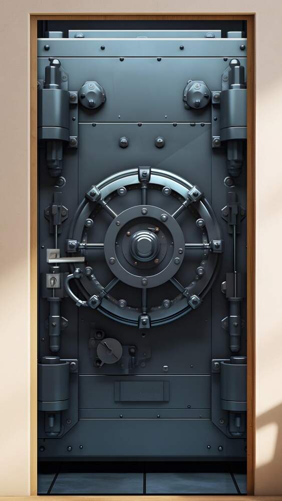 Adesivo de Porta Estilo Porta de Cofre de Banco Refor�ado