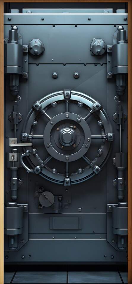 Adesivo de Porta Estilo Porta de Cofre de Banco Reforado