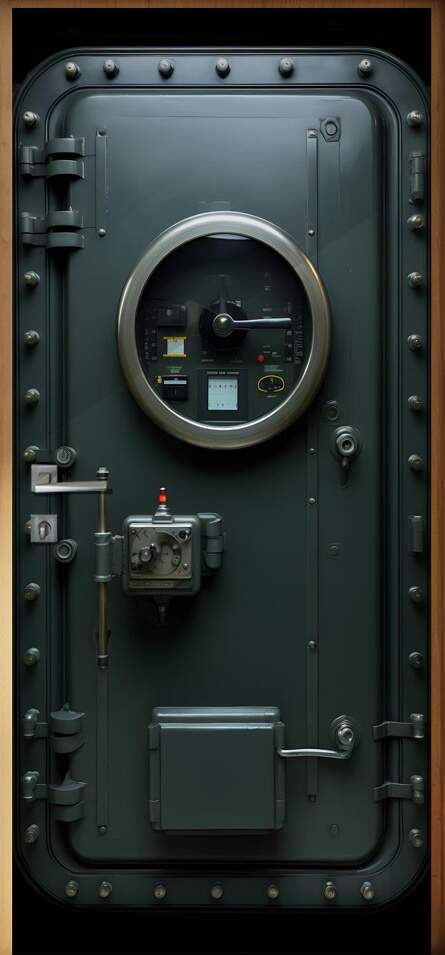 Adesivo de Porta Estilo Porta de Submarino Resistente com Sistema