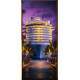 Adesivo de Porta Navio Luxuoso e Iluminado com Lindo P�r do Sol