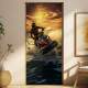 Adesivo de Porta Jet Ski Yamaha em Oceano com Lindo P�r do Sol