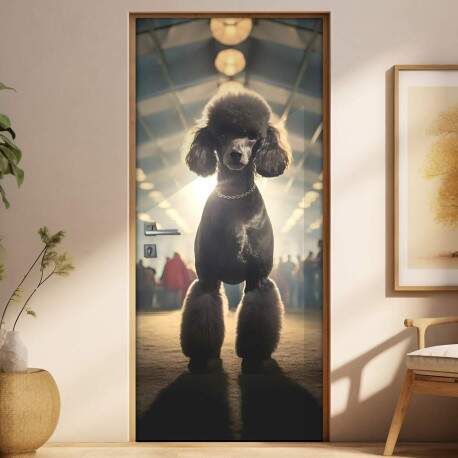 Adesivo de Porta Poodle Modelo