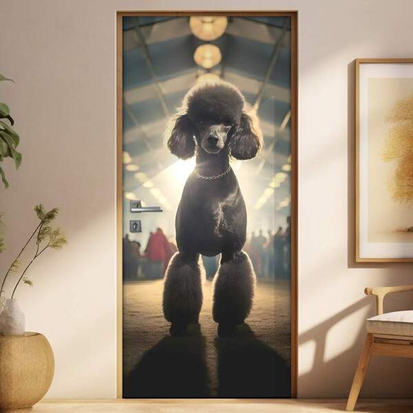 Adesivo de Porta Poodle Modelo