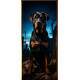 Adesivo de Porta Rottweiler em Cena Dram�tica