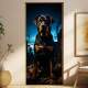 Adesivo de Porta Rottweiler em Cena Dram�tica