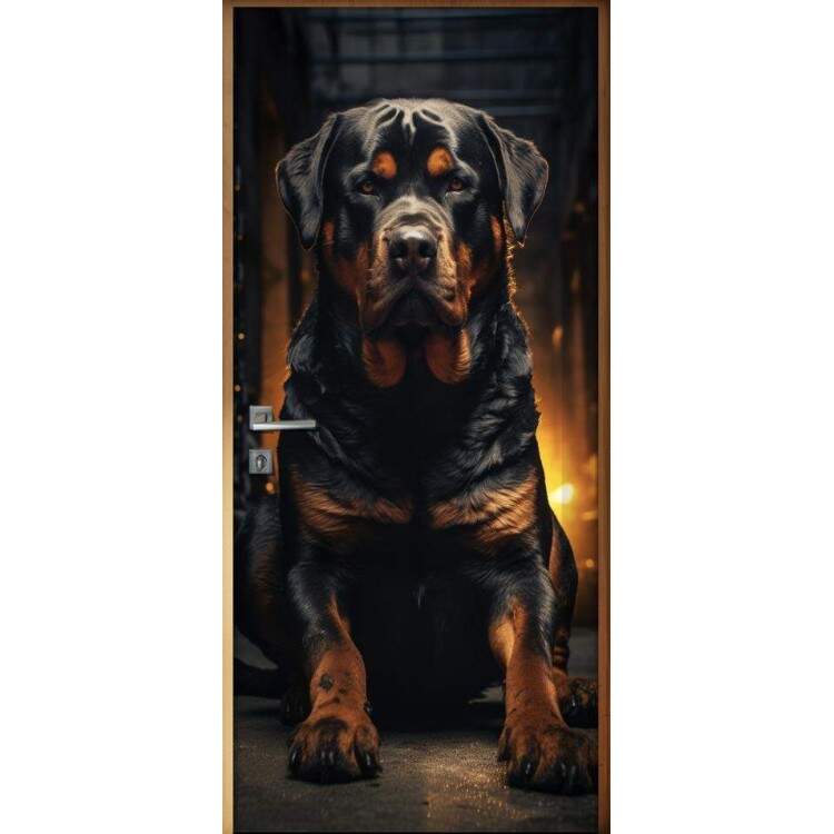 Adesivo de Porta Cachorro Rottweiler