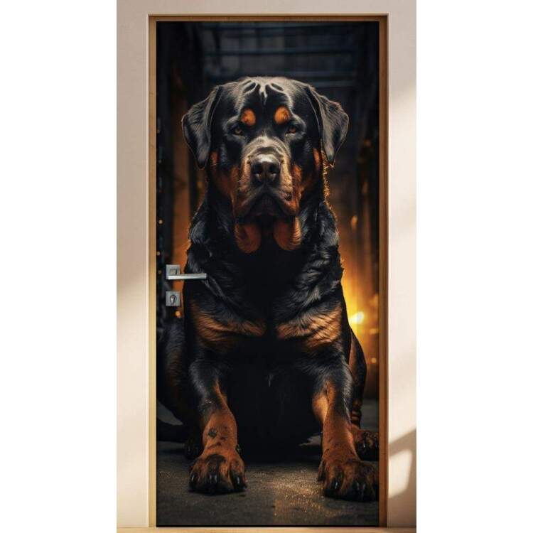 Adesivo de Porta Cachorro Rottweiler