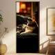 Adesivo de Porta Gato Relaxando em Sof�