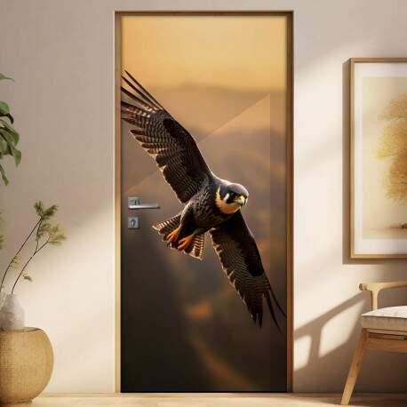 Adesivo de Porta Falco Peregrino em Montanhas