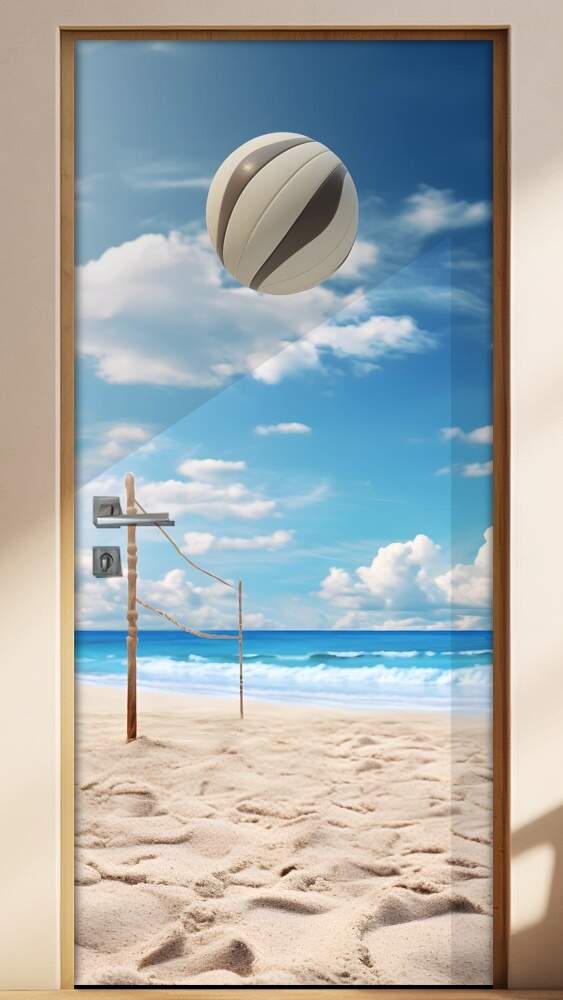 Adesivo de Porta Voleibol na Praia