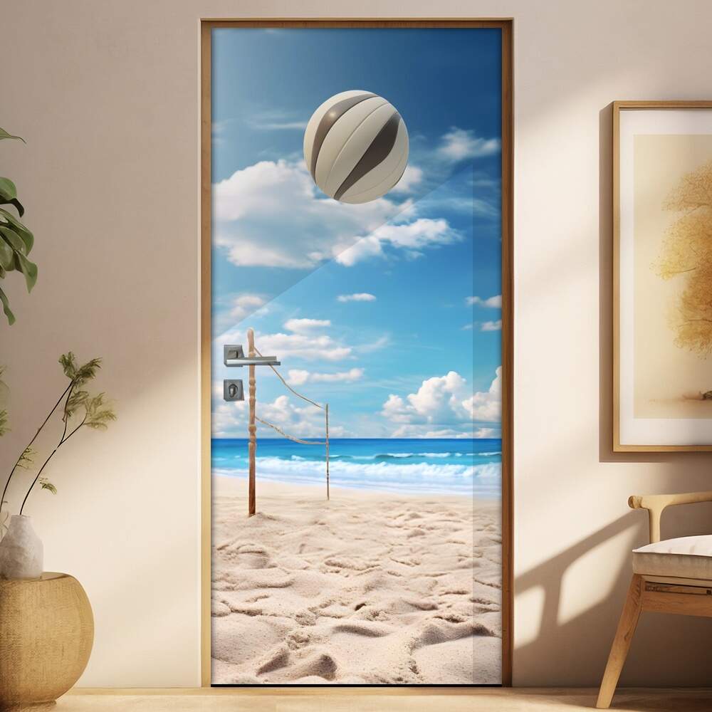 Adesivo de Porta Voleibol na Praia