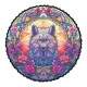 Quebra Cabe�a Mandala Lobo Vitral Colorido