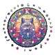 Quebra Cabe�a Mandala Lobo Vitral Colorido