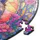 Quebra Cabe�a Mandala Lobo Vitral Colorido